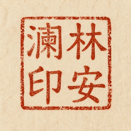 Zhuwen digital seal preview for Lin Anlan